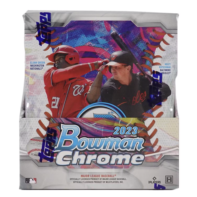 2023BowmanChromeBaseballHobbyBox_0e7b2ebf-bac4-46e5-9012-7d29c30ff7eb.png 2023 Bowman Chrome Baseball Hobby 12 Box Case - Image 1