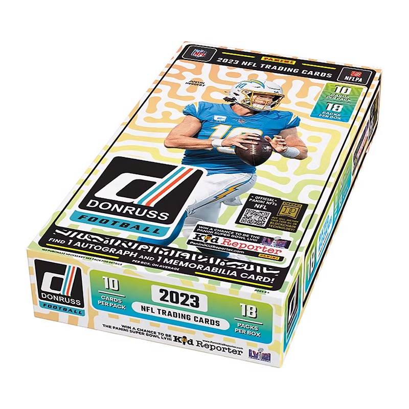 2023PANINIDONRUSSFOOTBALLHOBBYBOX_8e75dc62-d410-4fc5-9f78-473ce91cadae.png 2023 Panini Donruss Football Hobby 18 Box Case - Image 1