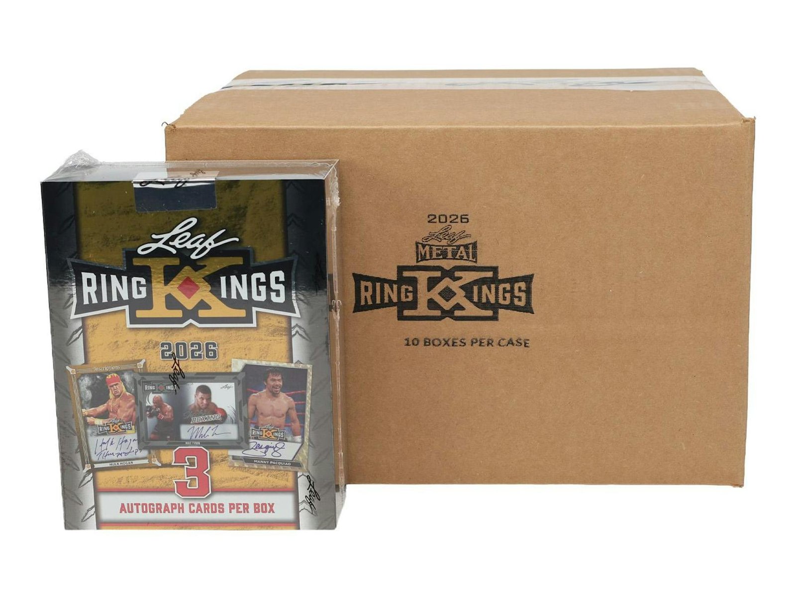 962999_001_071426-1.jpg 2026 Leaf Metal Ring Kings Boxing Hobby 10-Box Case - Image 1