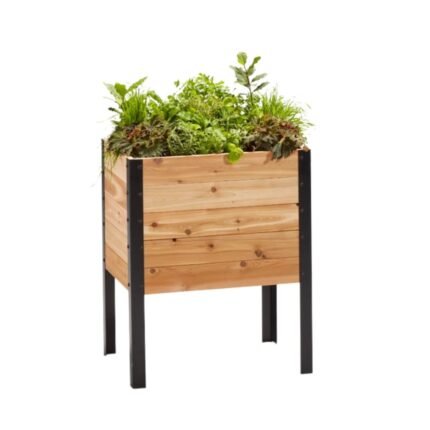 Raised Wooden Garden Planter Box with Stand