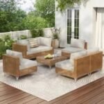 Outdoor Wicker Patio Conversation Seating Set