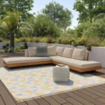 Modern Outdoor L-Shaped Patio Sofa with Cushions Set